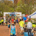 Finish Line of the 2019 Blue Ridge Marathon Ã¢â¬â Roanoke, Virginia, USA Royalty Free Stock Photo